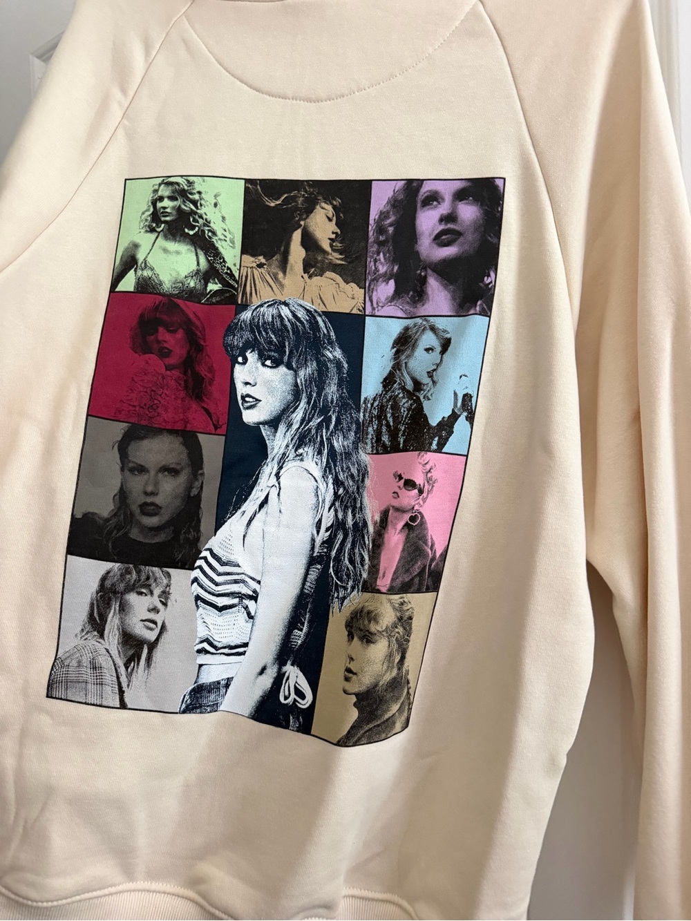 Taylor Swift Cream Crewneck Sweatshirt - The Eras Tour Logo